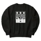 QUQU_WORKSのノーミュージックノーライフ ビッグマフデザイン ホワイト Heavyweight Crew Neck Sweatshirt