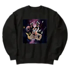 にゃのもののピョン･GALAXYT ねこ うさぎどし･ver Heavyweight Crew Neck Sweatshirt