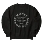 MoneyMakesMoneyのMoneyMakesMoney Circle Logo white ヘビーウェイトスウェット