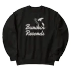 BURIKI'N RECORDSのハンマーが振り下ろされる(大ロゴ白) ヘビーウェイトスウェット