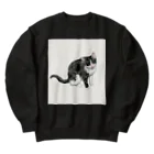 ネコノートショップ（neco-note shop）のバズ（保護猫シェルターQUEUE） Heavyweight Crew Neck Sweatshirt