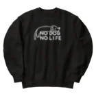 ぽぴーぴぽーのNO DOG NO LIFE(白線) Heavyweight Crew Neck Sweatshirt