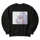 みにゆん　ねこのGirls and cats Heavyweight Crew Neck Sweatshirt