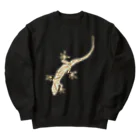 LalaHangeulのJapanese gecko(ニホンヤモリ)　英語デザイン Heavyweight Crew Neck Sweatshirt