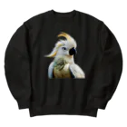 urimasuのシロビタイムジオウム（Sulphur-crested Cockatoo） Heavyweight Crew Neck Sweatshirt