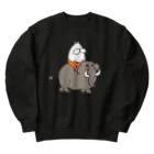 くらきち ONLINE SHOPのねこタイツとマンモス Heavyweight Crew Neck Sweatshirt