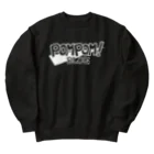 mf@PomPomBlogのPom Pom Blog Logo 2nd（white） Heavyweight Crew Neck Sweatshirt