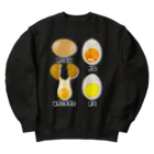 LalaHangeulの卵 生卵 半熟 完熟⁉︎　韓国語デザイン Heavyweight Crew Neck Sweatshirt