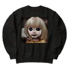 【ホラー専門店】ジルショップの怖い幼女の西洋人形 Heavyweight Crew Neck Sweatshirt