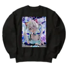 radennbyakkoの地雷系ブラック白虎 Heavyweight Crew Neck Sweatshirt