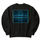 LalaHangeulの遠近グリッドのネオン宇宙 Heavyweight Crew Neck Sweatshirt