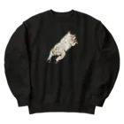 noe_to_meg (ノエとめぐ)のねんねチラリクリームブヒ Heavyweight Crew Neck Sweatshirt