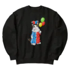 Ａｔｅｌｉｅｒ　Ｈｅｕｒｅｕｘのサーカスにゃんこ　風船ピエロ Heavyweight Crew Neck Sweatshirt