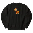 satoayaのアニマルカフェのフードアニマル　キリンバーガー Heavyweight Crew Neck Sweatshirt