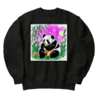 Magokoroの夏のパンダ Heavyweight Crew Neck Sweatshirt