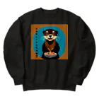 I'm Pixelのグルメなオッター Heavyweight Crew Neck Sweatshirt