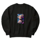 Rapitesu_AI_officialの「花の中の美 - レースの少女」 Heavyweight Crew Neck Sweatshirt