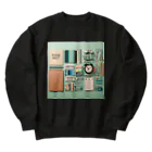 Lock-onの文房具大好き❤緑色01 Heavyweight Crew Neck Sweatshirt