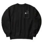 アトリエ猫田：猫田アスカの背面staffねこ（たまに前面） Heavyweight Crew Neck Sweatshirt