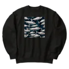 京都イラスト工房の動物シリーズ15：イワシ Heavyweight Crew Neck Sweatshirt