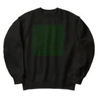 ぽつねん。のぽつねんの線（緑） Heavyweight Crew Neck Sweatshirt