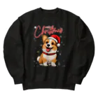 Design_Lab_Lycorisのキラキラと降る雪に心を躍らせるクリスマスコーギー Heavyweight Crew Neck Sweatshirt