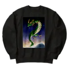 Eccentric Aliceの龍（背景付） Heavyweight Crew Neck Sweatshirt