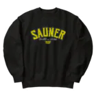 Super Sauna StyleのSAUNER1137 Yellow -Black- Heavyweight Crew Neck Sweatshirt