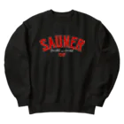 Super Sauna StyleのSAUNER1137 Red -Black- Heavyweight Crew Neck Sweatshirt