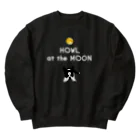 コチ(ボストンテリア)のボストンテリア(HOWL at the MOON ロゴ)[v2.8k] Heavyweight Crew Neck Sweatshirt