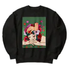 笑う動物の今夜も夢想花 Heavyweight Crew Neck Sweatshirt