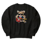 kichi_333のロックに生きるアニマル Heavyweight Crew Neck Sweatshirt