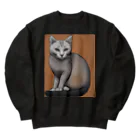 F2 Cat Design Shopのhairless cat 001 Heavyweight Crew Neck Sweatshirt