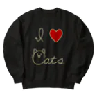 ちょこフォンデュのl ♡ Cats ホワイトチョコカラー ヘビーウェイトスウェット