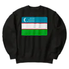 お絵かき屋さんのウズベキスタンの国旗 Heavyweight Crew Neck Sweatshirt