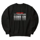 muscle_oniisanのオーマイゴッドトゥギャザー（白文字） Heavyweight Crew Neck Sweatshirt