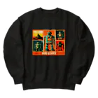 mirinconixの僕らの味方っぽい4機のレトロなロボットくん達 Heavyweight Crew Neck Sweatshirt