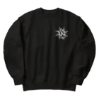 293 hu-ku-miの炎と祈りの手 Heavyweight Crew Neck Sweatshirt