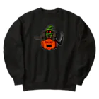 ナチュラルサトシのめへのスケアクロウとジャック・オー・ランタン Heavyweight Crew Neck Sweatshirt