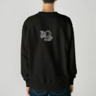 イカぽんちのモノクロぽんち Heavyweight Crew Neck Sweatshirt