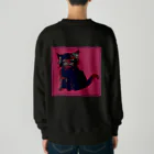 XVOs Garmentsの黒猫 Heavyweight Crew Neck Sweatshirt