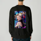 Rapitesu_AI_officialの「花の中の美 - レースの少女」 Heavyweight Crew Neck Sweatshirt