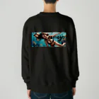 ramekoのラメ子_水着_黒 Heavyweight Crew Neck Sweatshirt