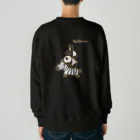 Siderunの館 B2の【バックプリント】画伯チックな白黒動物（ブレーメンの音楽隊風） Heavyweight Crew Neck Sweatshirt