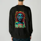 NeuralWearDesignsのNeon Nightmare: A Colorful Horror Experience Heavyweight Crew Neck Sweatshirt