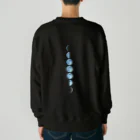 ざっか 夜光昼夢の【青】シアンとおそろい！月の満ち欠け Heavyweight Crew Neck Sweatshirt