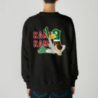 イラスト MONYAAT のバックプリント 鴨カモ カモかも B Heavyweight Crew Neck Sweatshirt