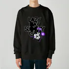 loveclonesのLAZY DAY SLOOPY GIRL 0574 ブラックフーディー女子 エロポップ ロゴ Heavyweight Crew Neck Sweatshirt