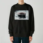 chiho_seal_shopの丸い ゴマフアザラシ Round spotted seal Heavyweight Crew Neck Sweatshirt