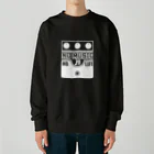 QUQU_WORKSのノーミュージックノーライフ ビッグマフデザイン ホワイト Heavyweight Crew Neck Sweatshirt